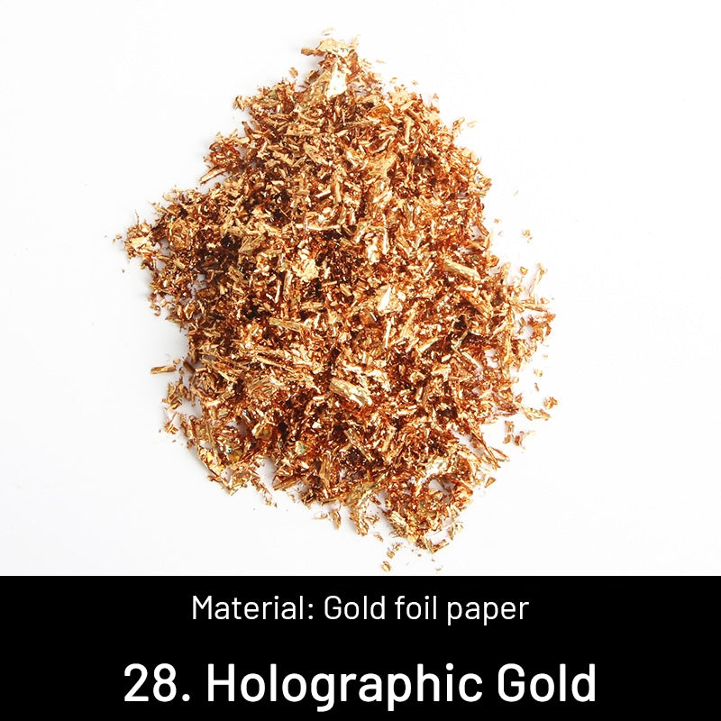 Folhas de Ouro Trituradas Decorativas DIY sku-28