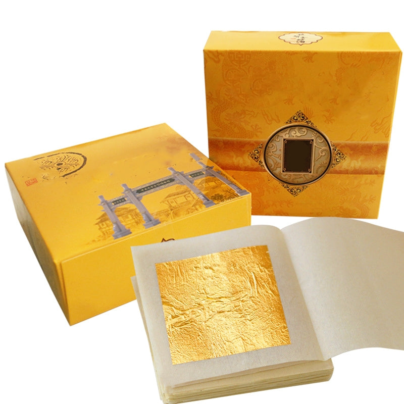 Folhas de Ouro Quadradas em Pasta de Ouro Puro 24K b
