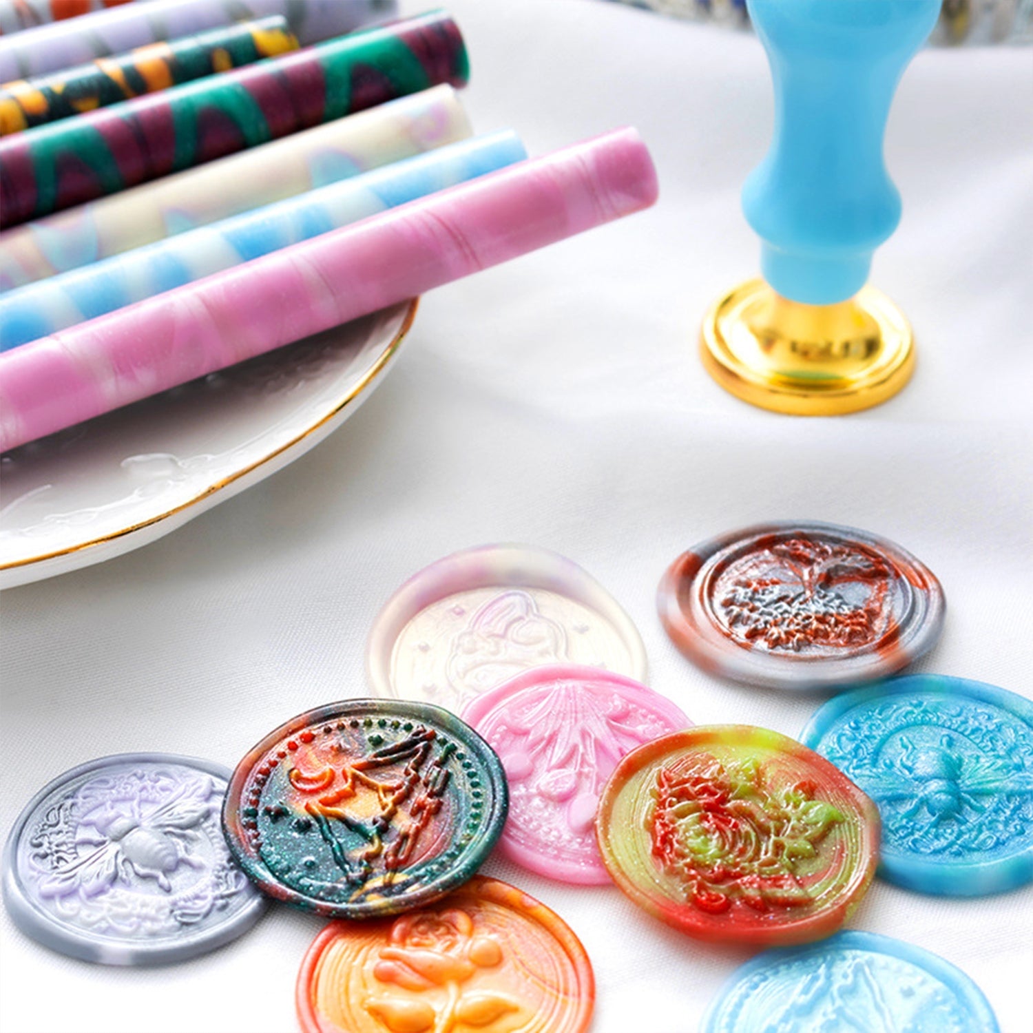 Barras de Lacre para Pistola de Lacre Vintage Lolipop de Cores Mistas1
