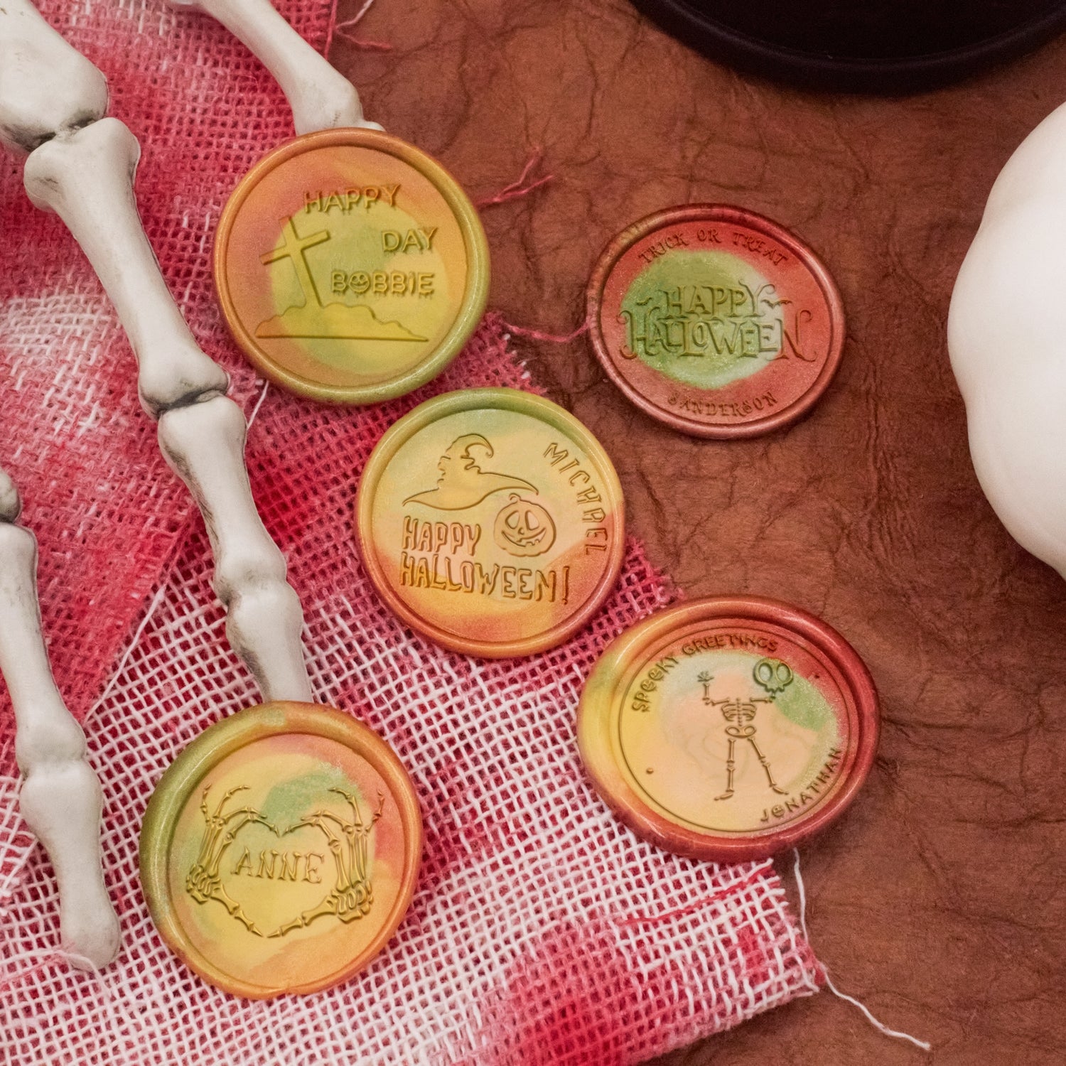 Carimbo de Sinete de Lacre de Nome Personalizado para Halloween (27 Designs) 3