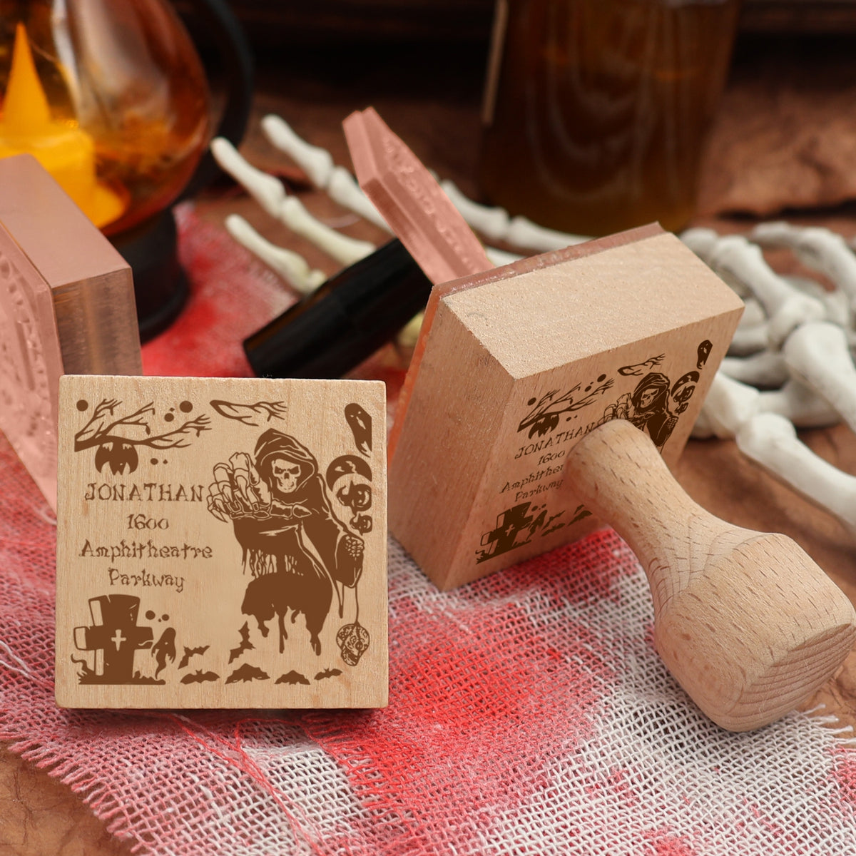 Carimbo de Borracha de Morada de Halloween Personalizado 2