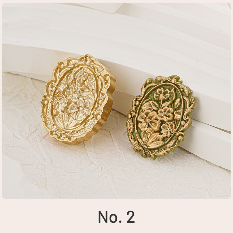 Carimbo de Sinete de Lacre com Flor em Relevo 3D (3 Designs) sku-2