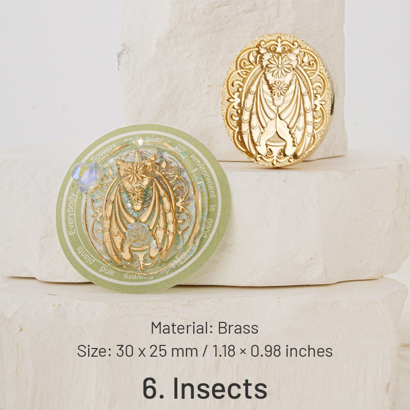 Carimbo de Sinete de Lacre da Série Celestial em Relevo 3D - Insetos, Borboletas, Baleias sku-6