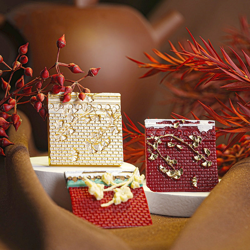 Carimbo de Sinete de Lacre de Outono em Relevo 3D (6 Designs) b3