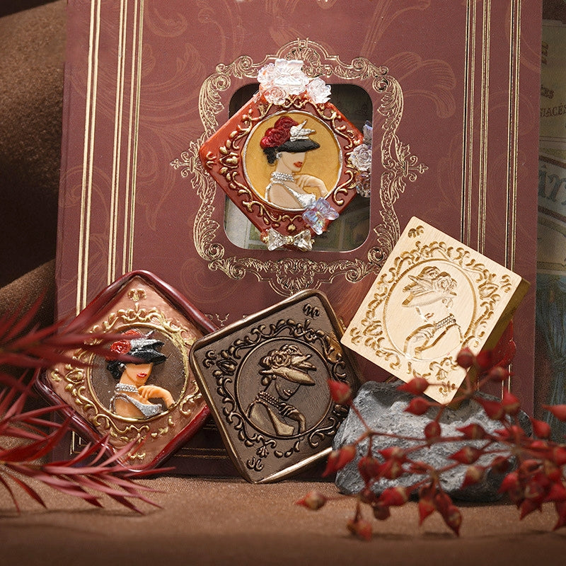 Carimbo de Sinete de Lacre Senhora em Relevo 3D (6 Designs) b3