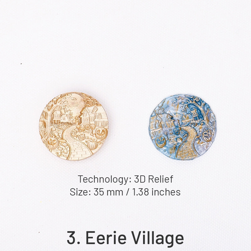 Carimbos de Sinete de Lacre do Dia das Bruxas em Relevo 3D (5 Designs) sku-3