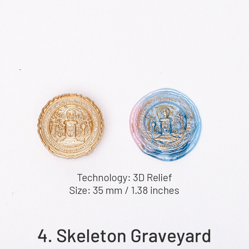 Carimbos de Sinete de Lacre de Halloween em Relevo 3D (5 Designs) sku-4