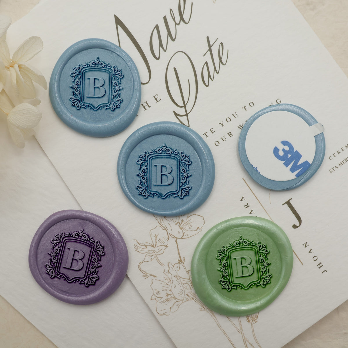 Carimbo de Sinete de Lacre com Inicial Personalizada Sussurros Enigmáticos - Estilo 5 3