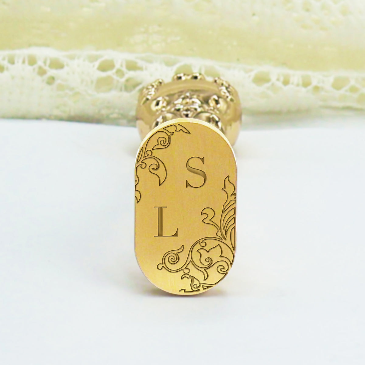 Carimbo de Sinete de Lacre Oval Personalizado para Casamento - Estilo 8 4
