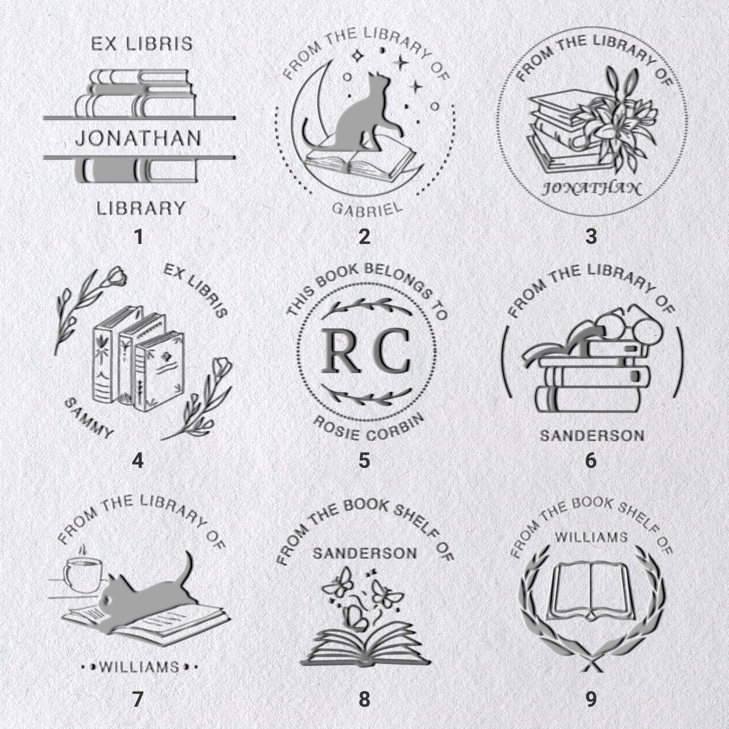 Chancela de Livros Personalizada (27 Designs) Chancela de Livros Personalizada (27 Designs)31