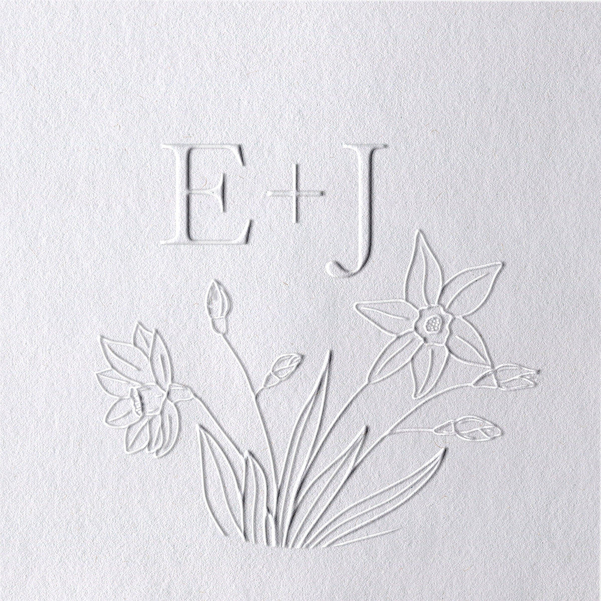 Chancela de Monograma de Casamento com Iniciais Botânicas Personalizado - Estilo 20 Chancela de Monograma de Casamento com Iniciais Botânicas Personalizado - Estilo 20201