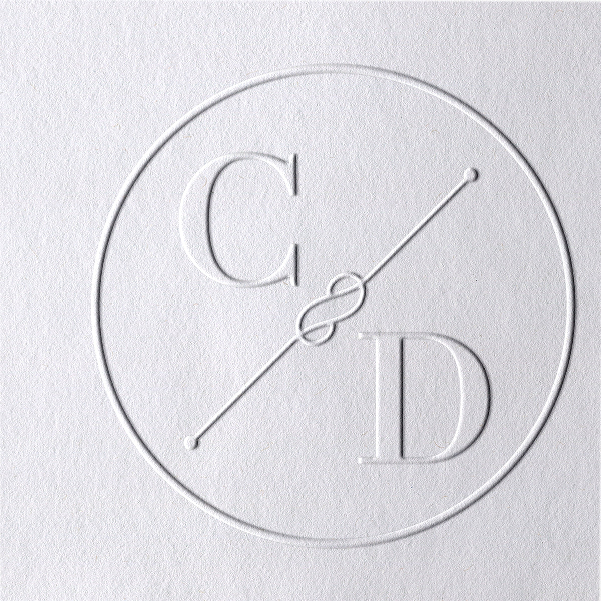 Custom Simple Knot Wedding Monogram Initial Embosser 61