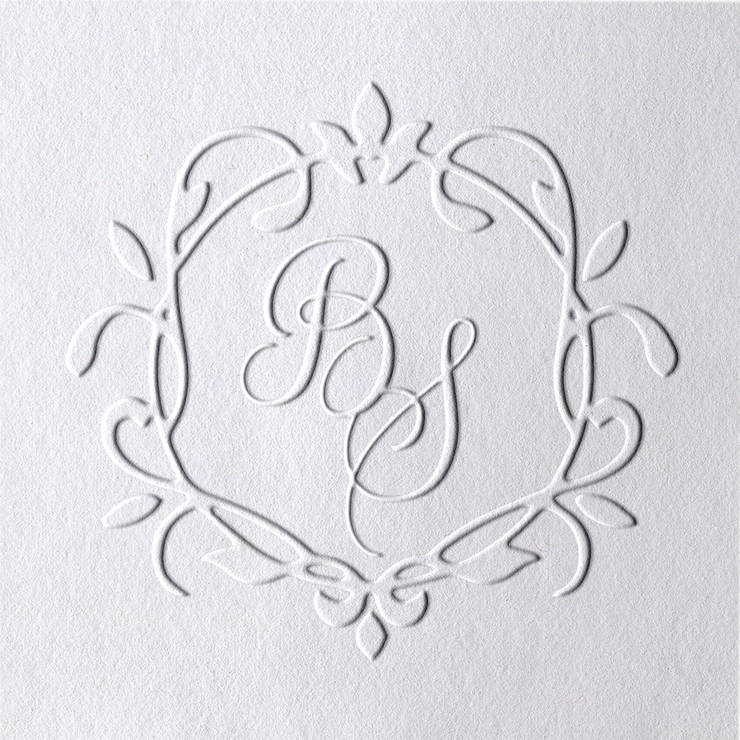 Chancela Personalizada de Monograma de Iniciais Manuscritas de Casamento 271