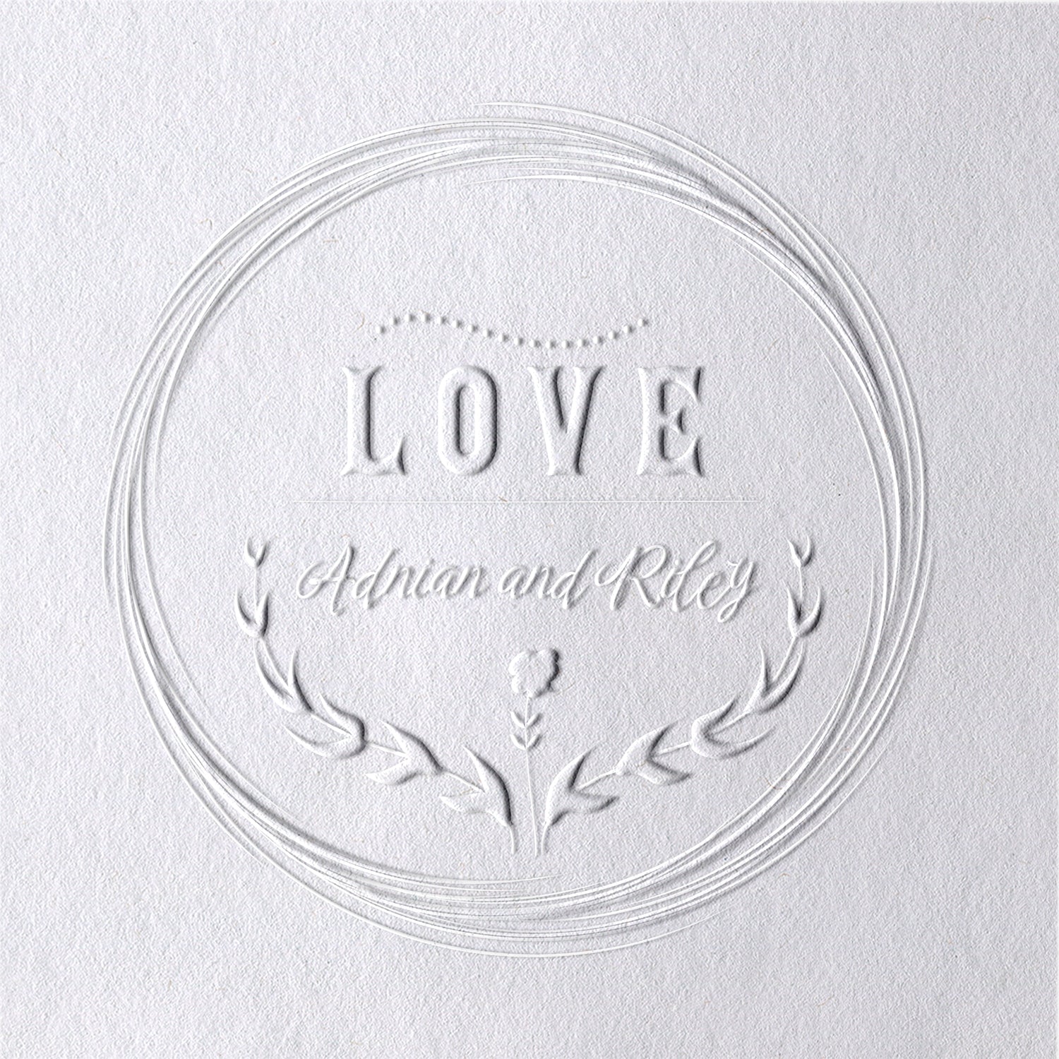 Chancela de Casamento Personalizada LOVE Thorns 1711