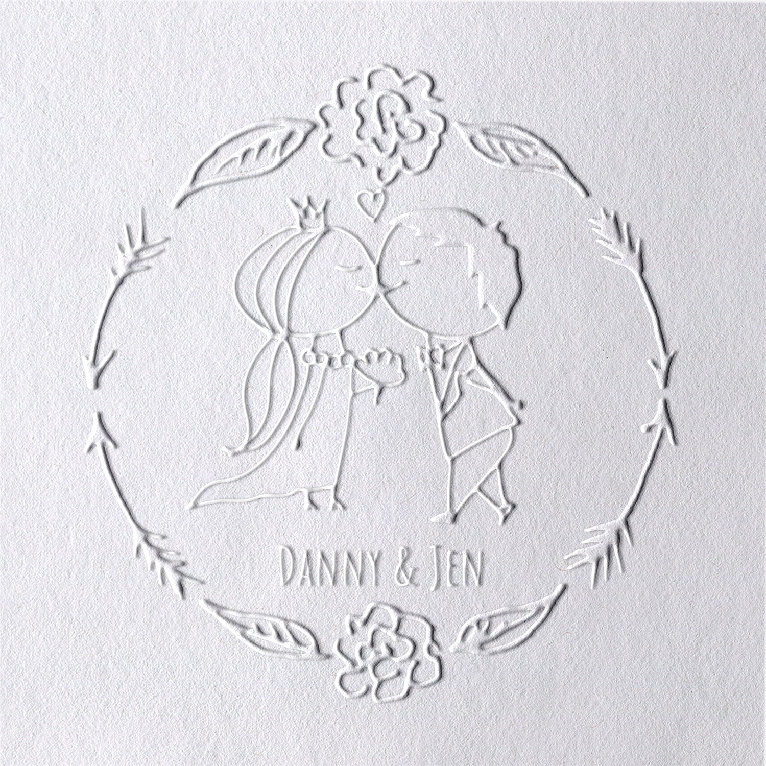 Chancela de Casamento de Bonecos Personalizados 221