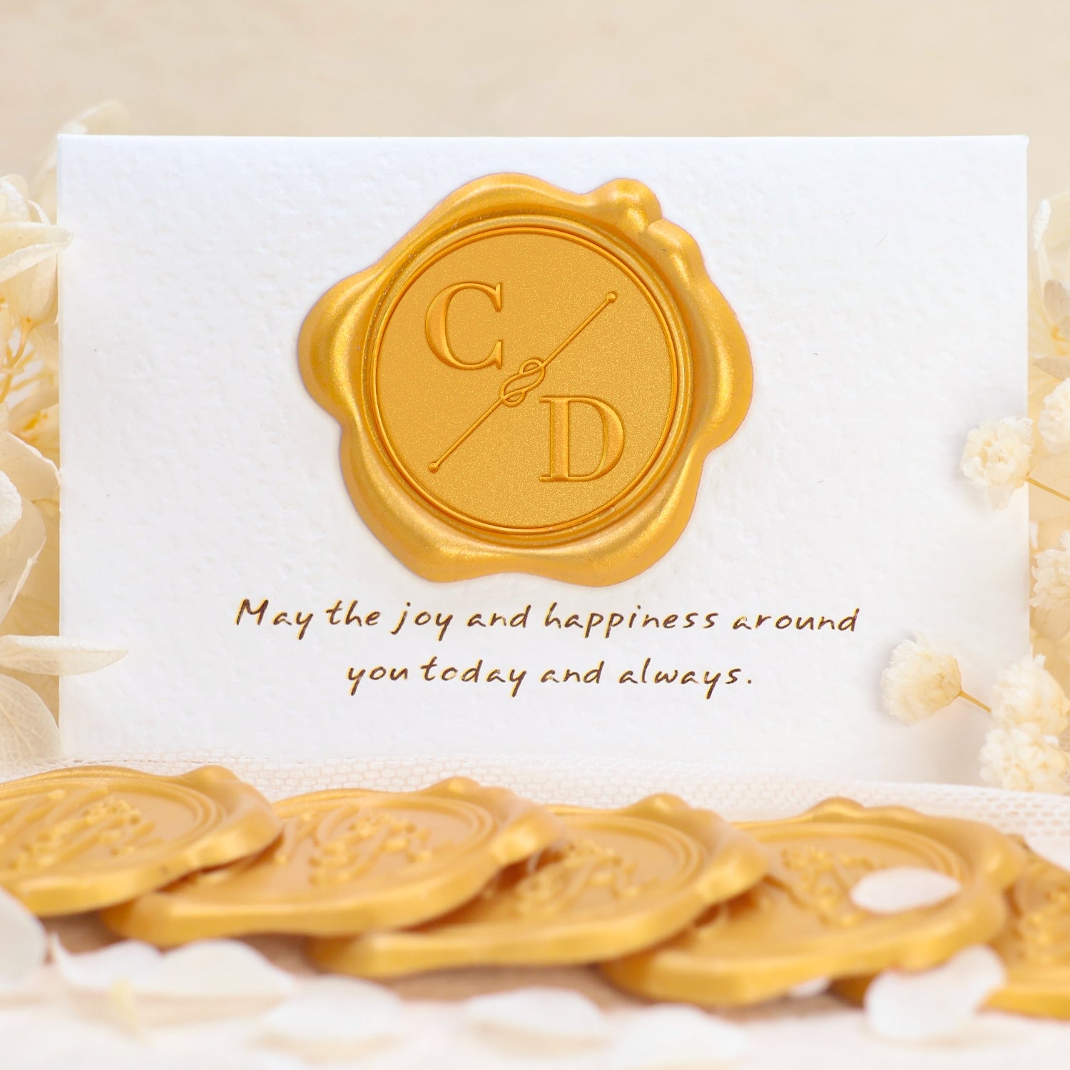 Adesivos de Lacre de Monograma de Casamento com Nó Simples Personalizado 1-6