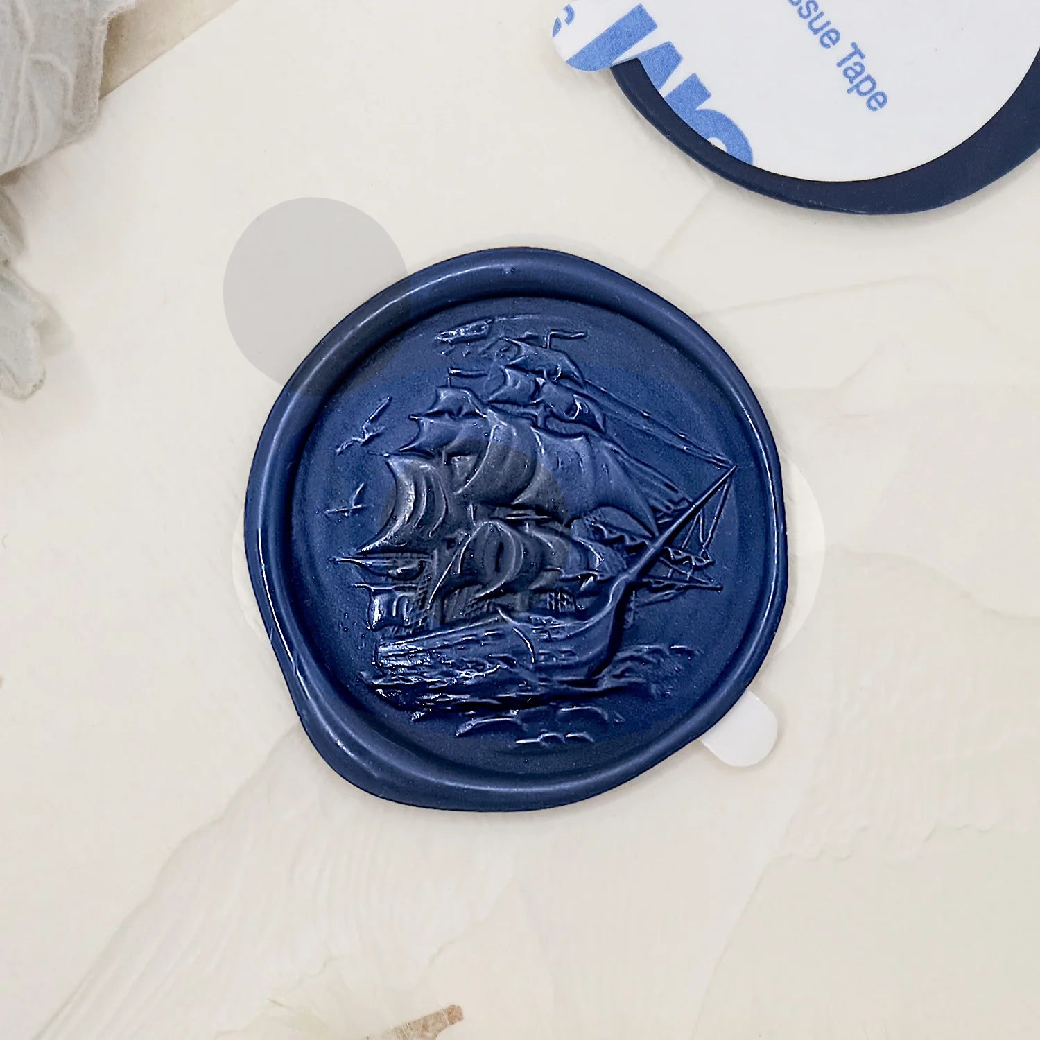 Adesivos de Sinete de Lacre Autocolante de Navio à Vela com Relevo 3D 5-4