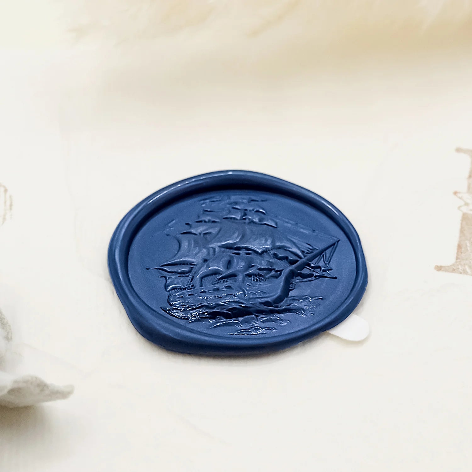 Adesivos de Sinete de Lacre Autocolantes com Navio à Vela em Relevo 3D 5-1