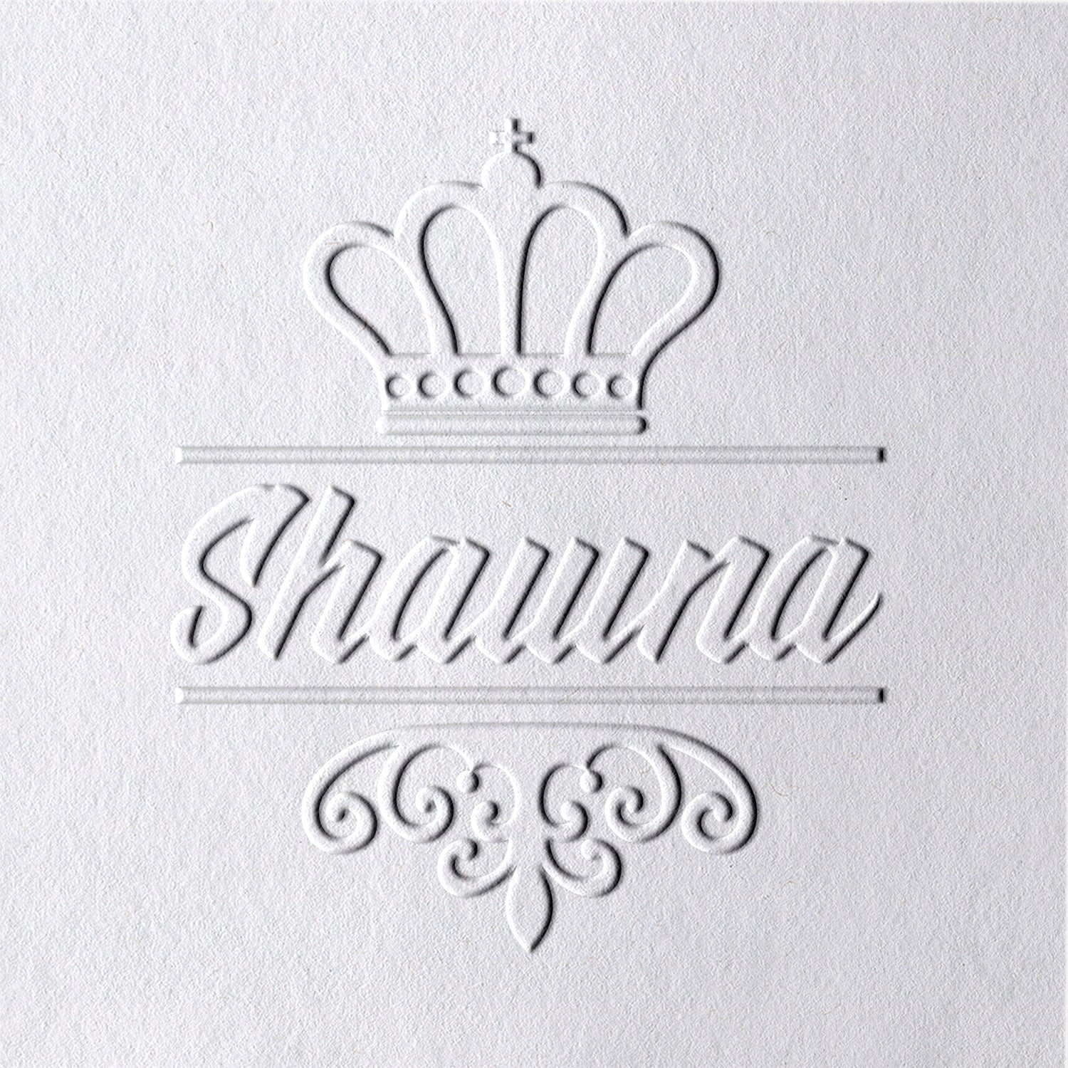 Chancela Personalizada de Nome de Coroa 241