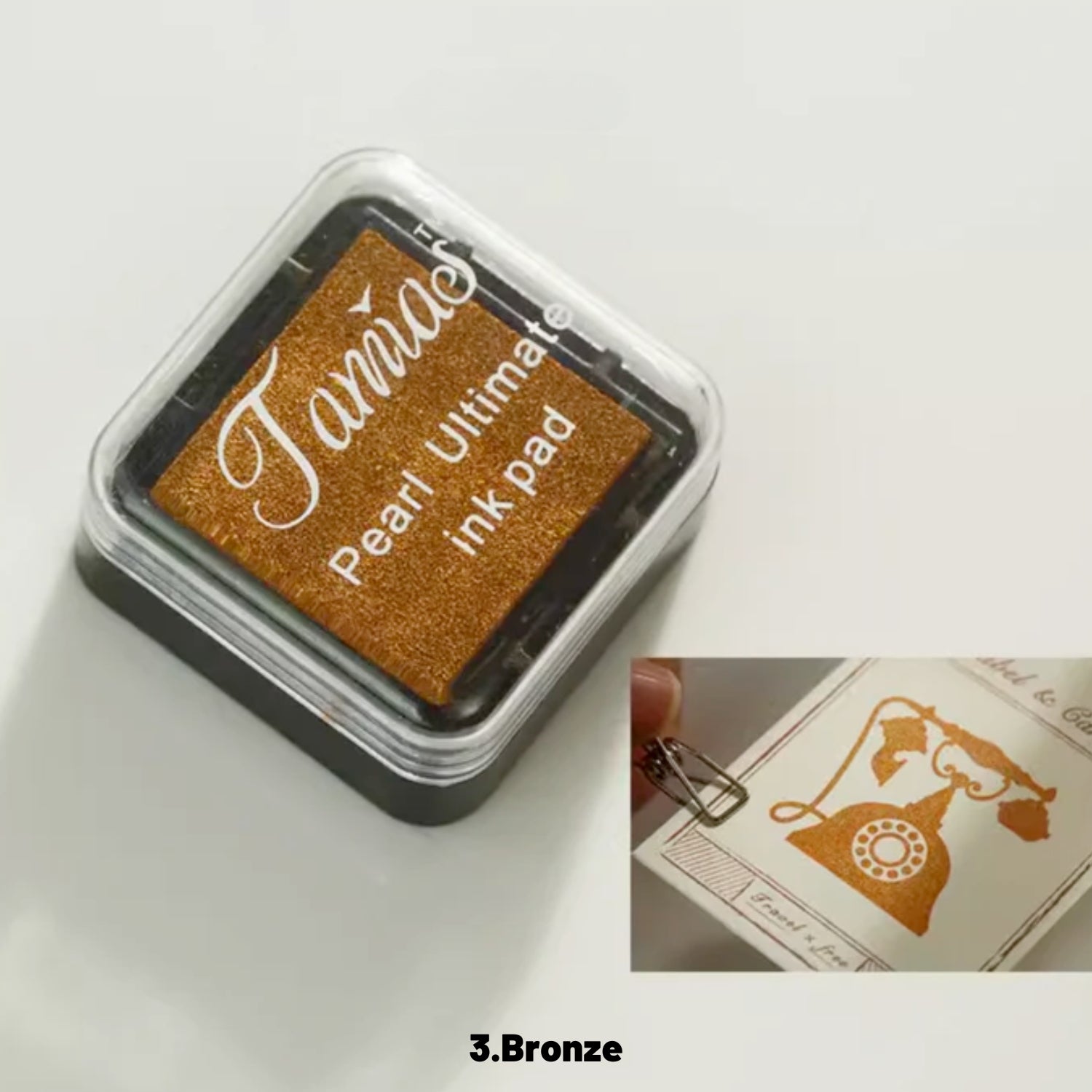 Almofada de Carimbo Mini Retro Perolado (8 Cores) 7
