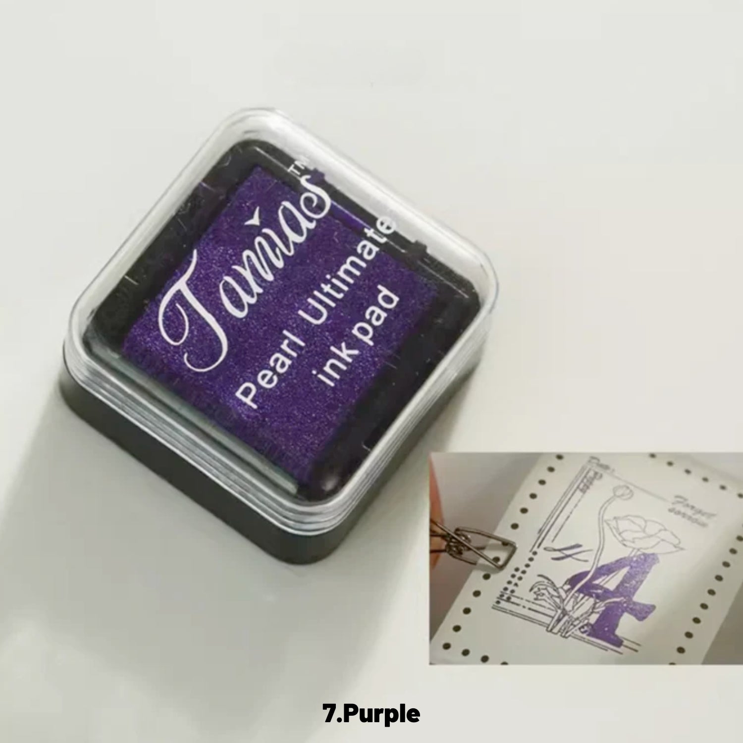 Almofada de Carimbo Mini Retro Perolado (8 Cores) 11