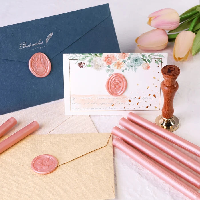 Conjunto de Bastões de Lacre Rosa (20 Peças Aleatórias)14