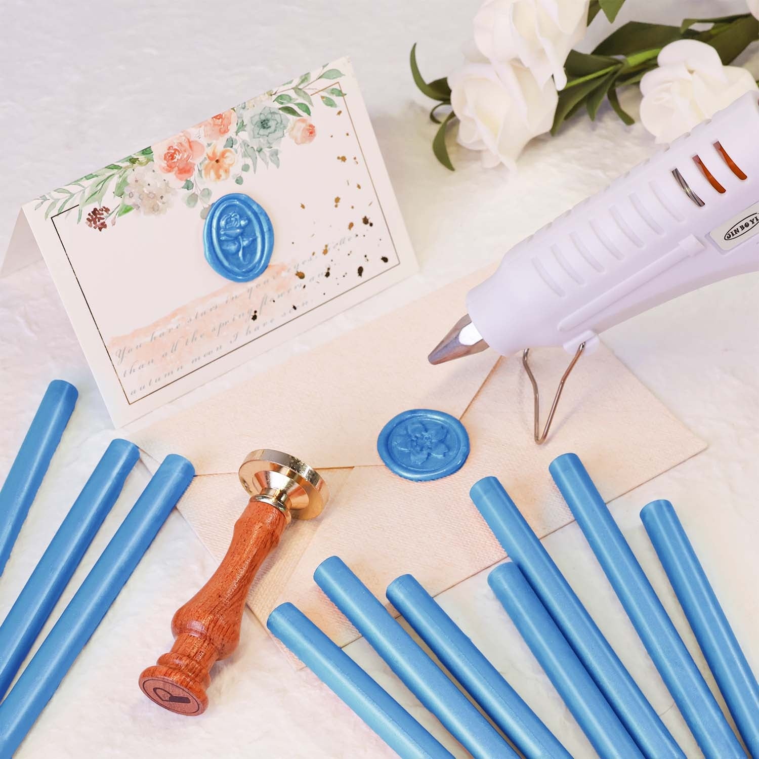 Conjunto de Bastões de Lacre Azul (20 Peças Aleatórias)14
