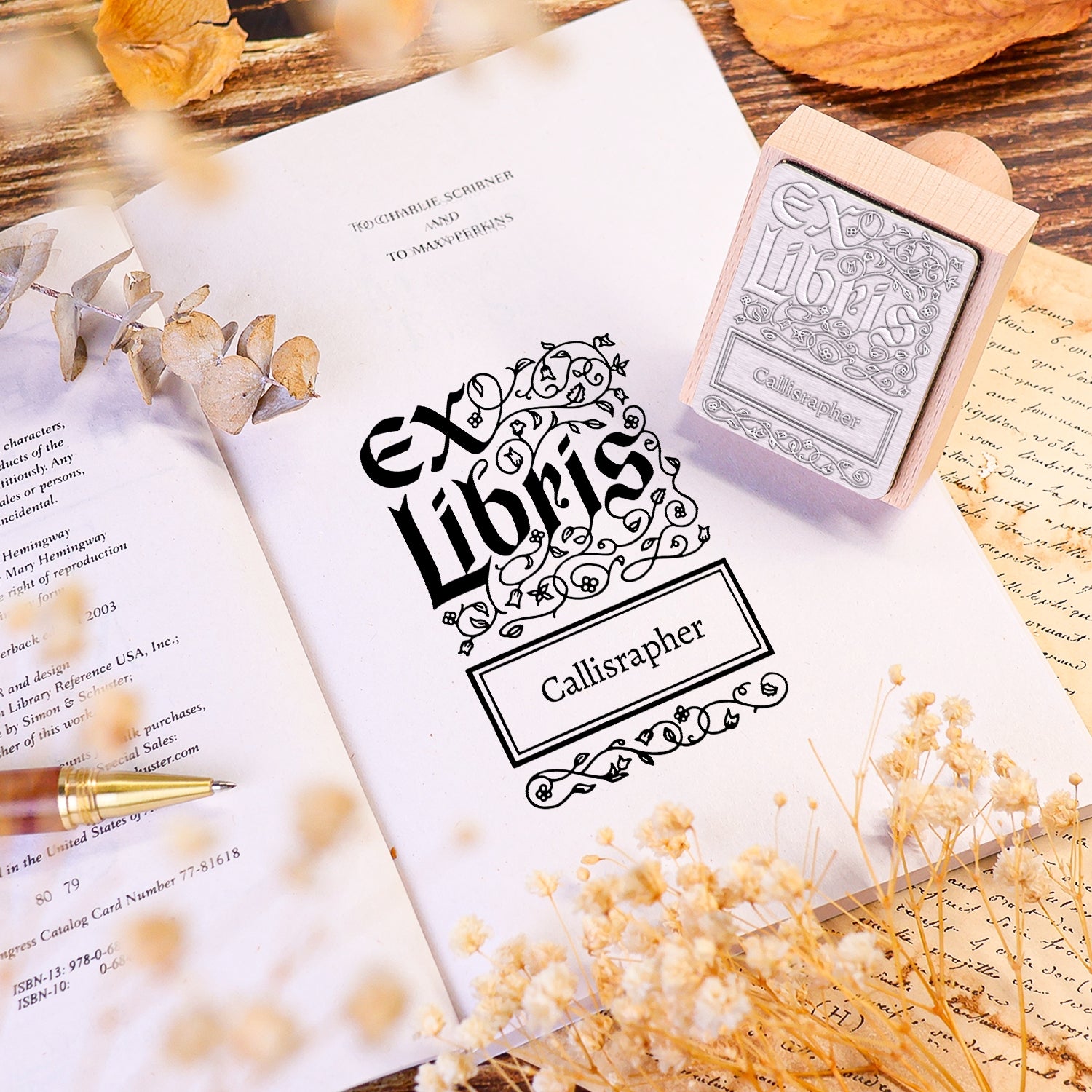 carimbo de borracha personalizado para livros uso capa de livro