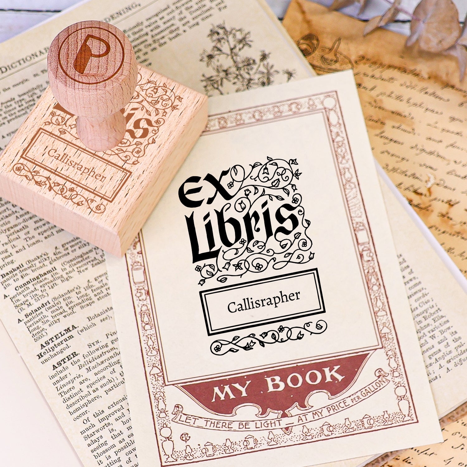 carimbo de borracha personalizado para livro uso livro 2