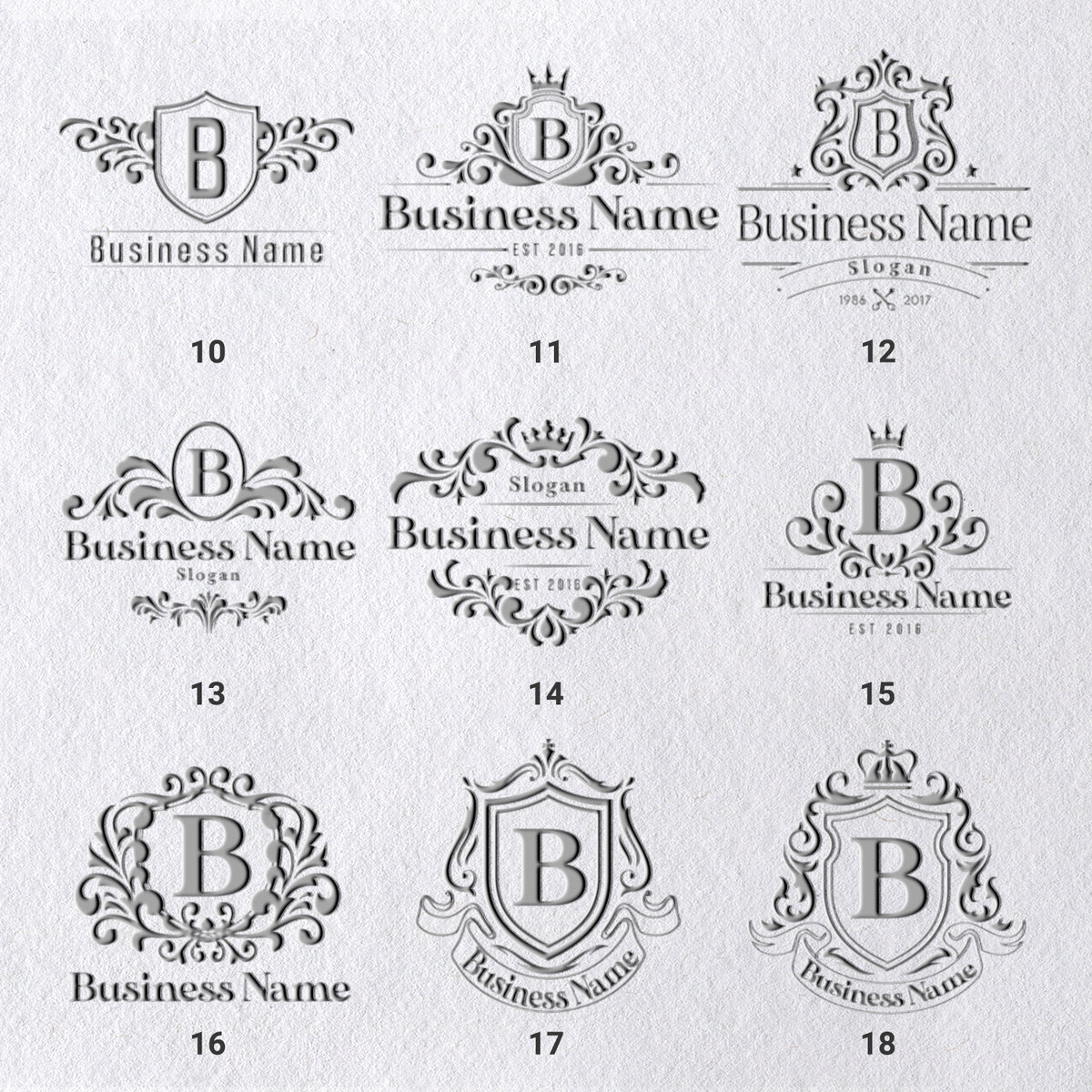 Chancela de Logótipo Personalizado (30 Designs) sku-211