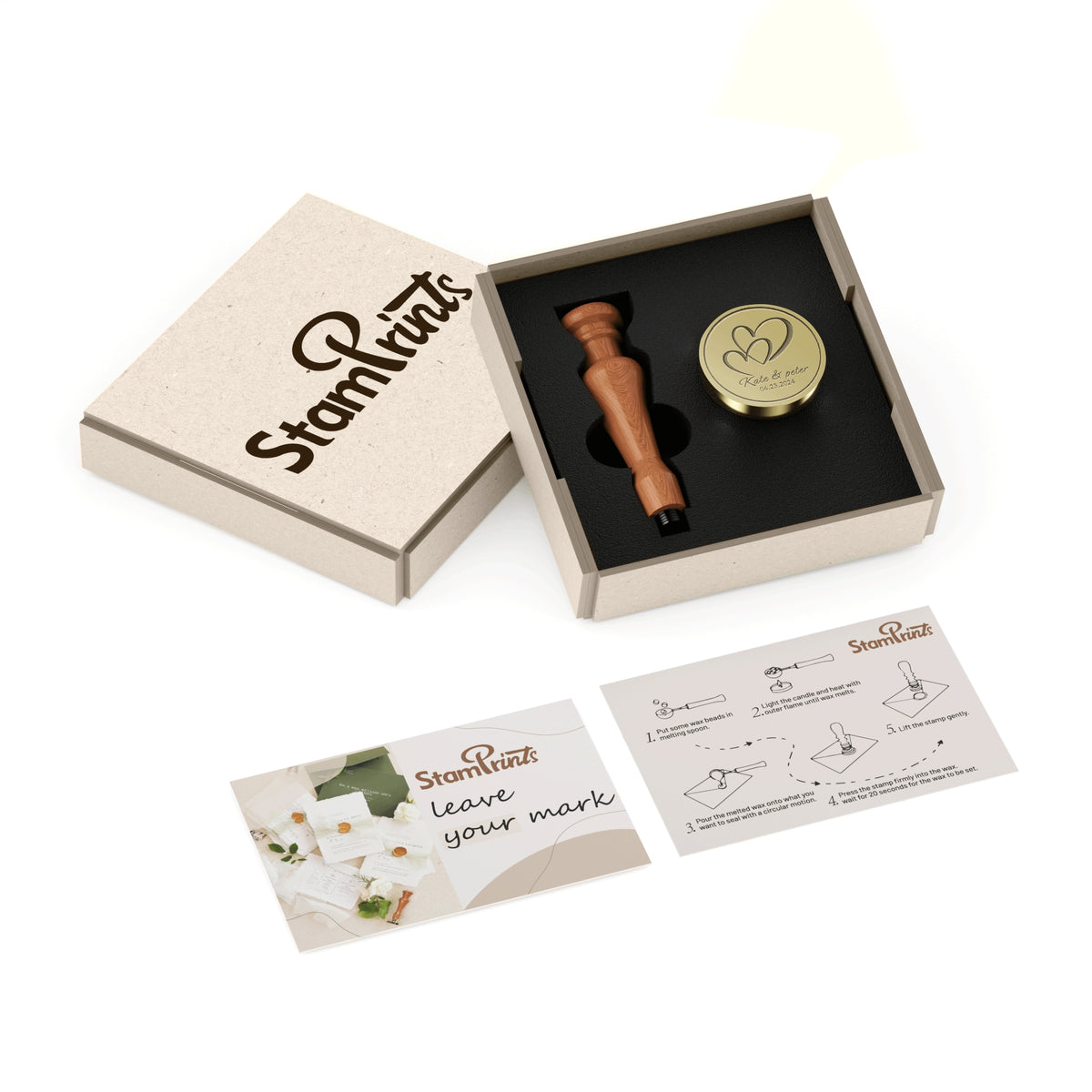 Pacote de Presente Stamprints de Carimbo de Sinete de Lacre Personalizado