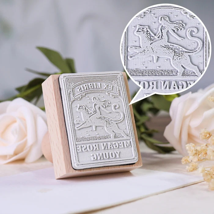 Carimbo de Borracha de Madeira Personalizado Ex-Libris para Livros6