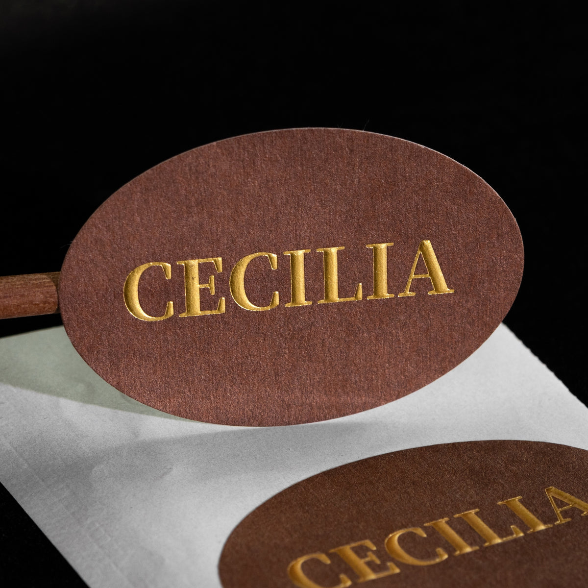 Adesivos de Folha de Douração com Casca de Árvore Personalizada - Etiquetas de Marca em Relevo 3D para Embalagens de Luxo5