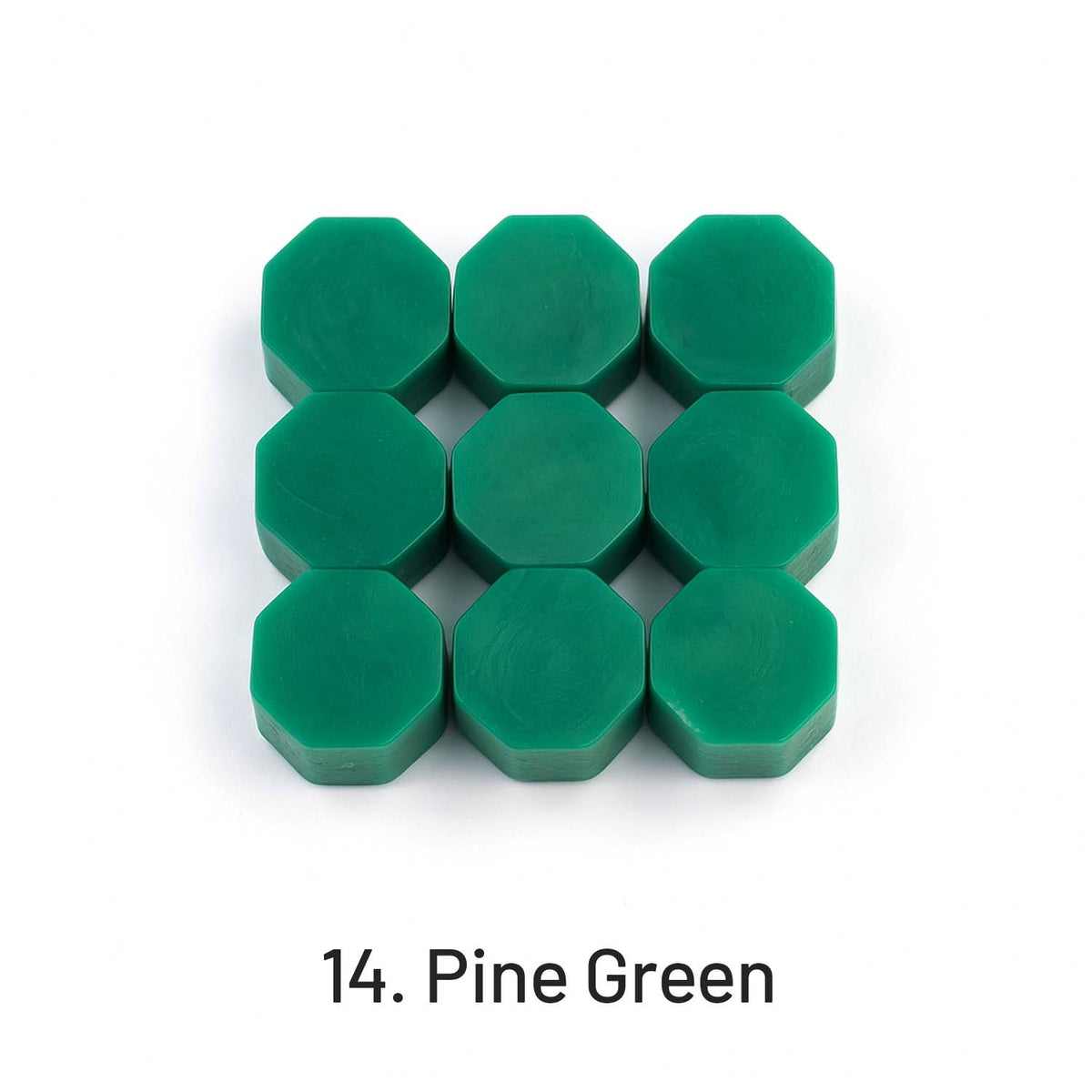 Pérolas de Lacre de Selagem Octogonais14. Verde Pinheiro