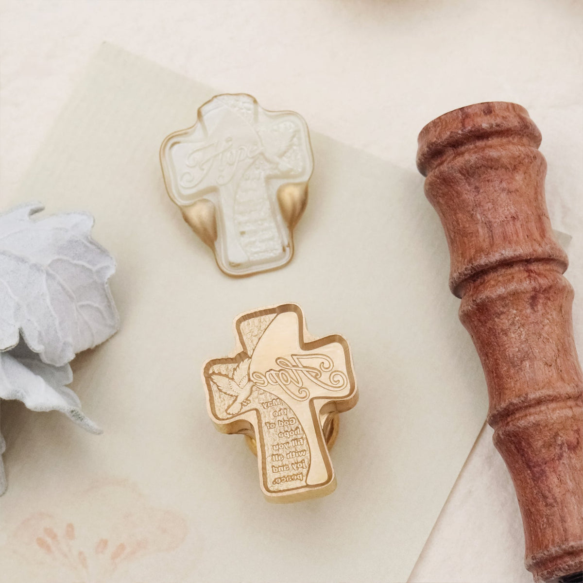 Carimbo de Sinete de Lacre Cruz Relevo 3D Stamprints 2